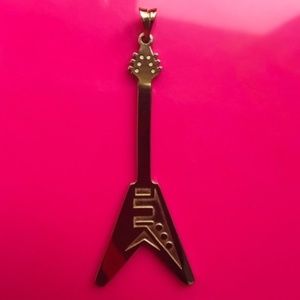 Vintage White Trash Charms Electric Guitar Charm